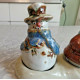 ST. NICHOLAS SQUARE SNOWMAN DESIGN "FOREST FRIENDS" SALT & PEPPER SHAKER SET