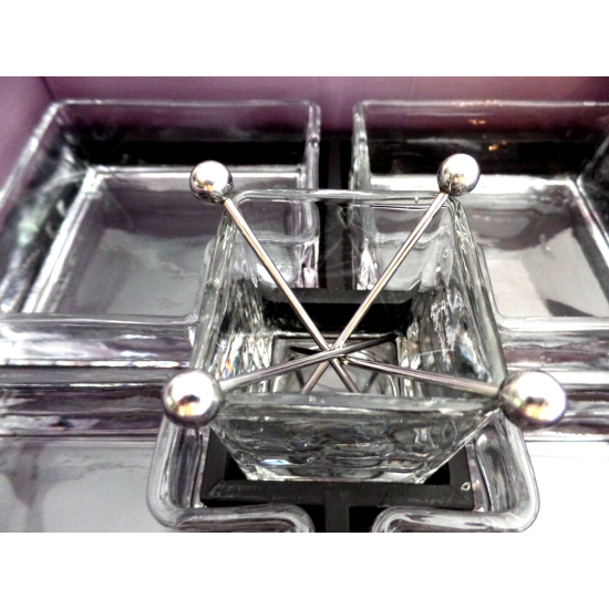 K SERVING SET w/HOLDER & STAINLESS STEEL PICKS