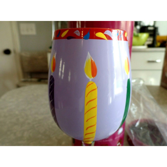NEW LOLITA WINE COLLECTION "60 is SEXY" 15 OZ. WINE GLASS W/ RECIPE ON BOTTOM