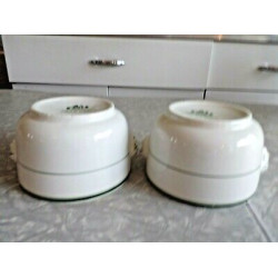 ANTIQUE QUEENS HOTEL MONTREAL CANADA JOHN MADDOCK & SONS 2 PC. SOUP/DESSERT CUPS