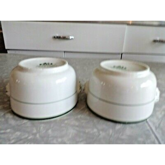 ANTIQUE QUEENS HOTEL MONTREAL CANADA JOHN MADDOCK & SONS 2 PC. SOUP/DESSERT CUPS