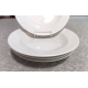MARTHA STEWART BLUE LABEL 4 PC. PASTA/SOUP BOWL SET in a "BASKET WEAVE" PATTERN