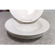 MARTHA STEWART BLUE LABEL 4 PC. PASTA/SOUP BOWL SET in a "BASKET WEAVE" PATTERN
