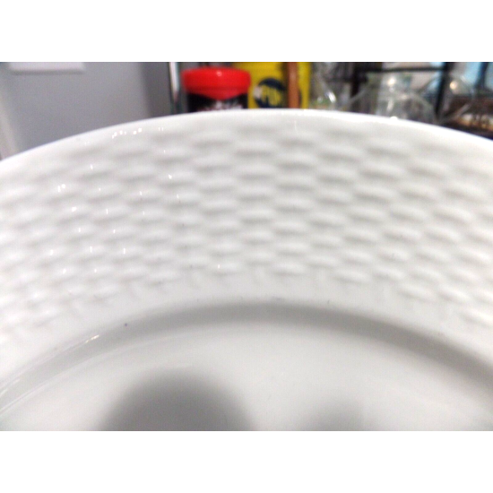 MARTHA STEWART BLUE LABEL 4 PC. PASTA/SOUP BOWL SET in a "BASKET WEAVE" PATTERN