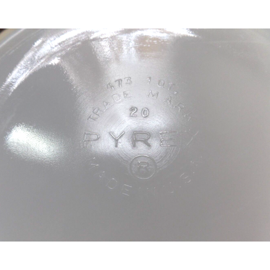 TRULY VINTAGE RET.  PYREX GOLD LEAF PATTERN 1 QUART #473 CASSEROLE DISH with LID