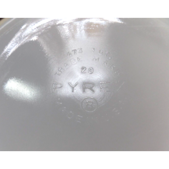 TRULY VINTAGE RET.  PYREX GOLD LEAF PATTERN 1 QUART #473 CASSEROLE DISH with LID