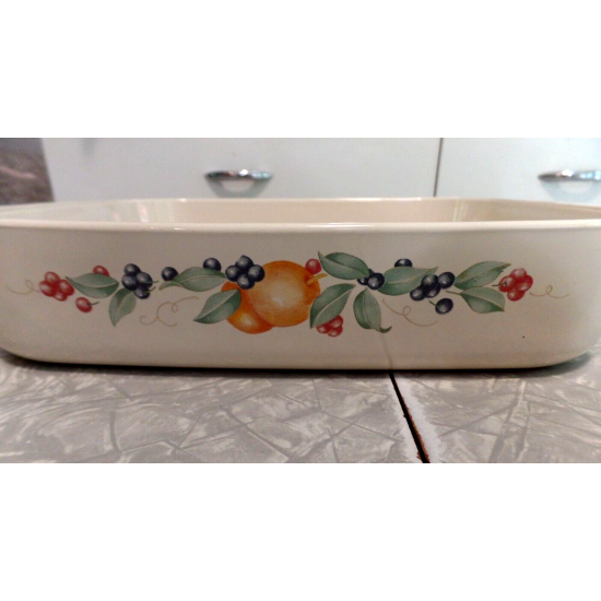 CORNING WARE 4 PC. BAKEWARE CASSEROLE DISH SET in the  "ABUNDANCE" FRUIT PATTERN