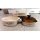 CORNING WARE 4 PC. BAKEWARE CASSEROLE DISH SET in the  "ABUNDANCE" FRUIT PATTERN