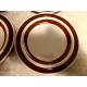 ARABIA FINLAND 4 PC. BROWN ANEMONE BREAD/DESSERT PLATE SET