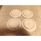 ARABIA FINLAND 4 PC. BROWN ANEMONE BREAD/DESSERT PLATE SET