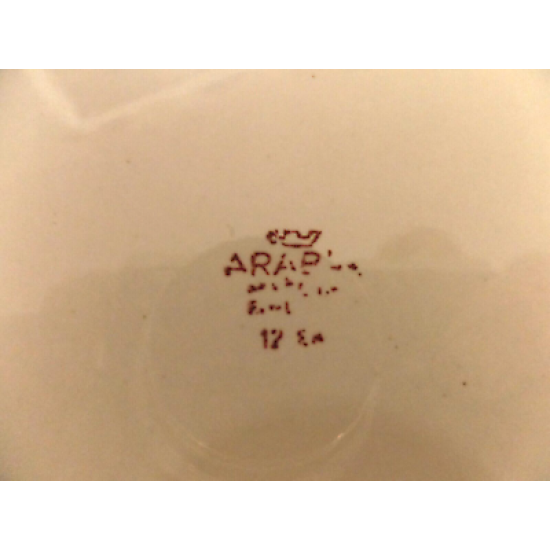ARABIA FINLAND 4 PC. BROWN ANEMONE BREAD/DESSERT PLATE SET