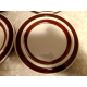 ARABIA FINLAND 4 PC. BROWN ANEMONE BREAD/DESSERT PLATE SET