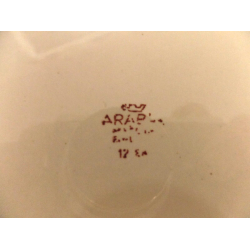 ARABIA FINLAND 4 PC. BROWN ANEMONE BREAD/DESSERT PLATE SET