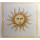 A SQUARE SERVING PLATTER in TROPICAL "VERANO TILE" PATTERN