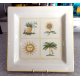 A SQUARE SERVING PLATTER in TROPICAL "VERANO TILE" PATTERN