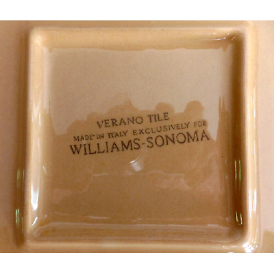 A SQUARE SERVING PLATTER in TROPICAL "VERANO TILE" PATTERN