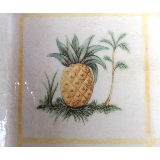 A SQUARE SERVING PLATTER in TROPICAL "VERANO TILE" PATTERN