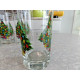 6 PC. CLEAR GLASS DRINKWARE SET in a "CHRISTMAS TREE" PATTERN 