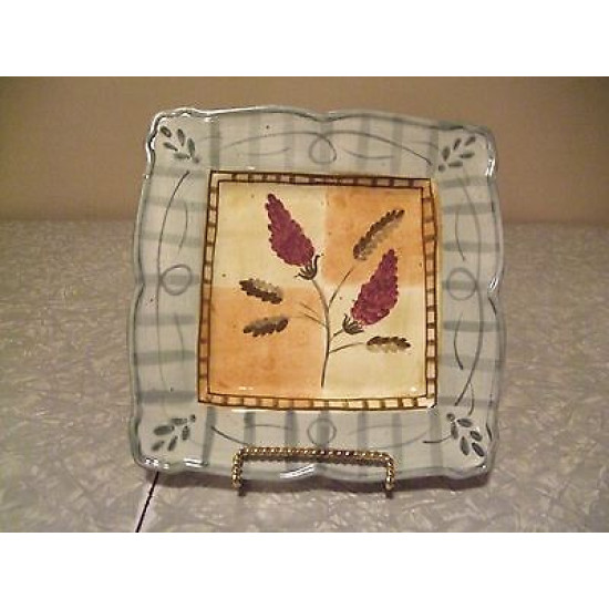 222 FIFTH "IBIZA" FLOWER PATTERN SQUARE LUNCH PLATE