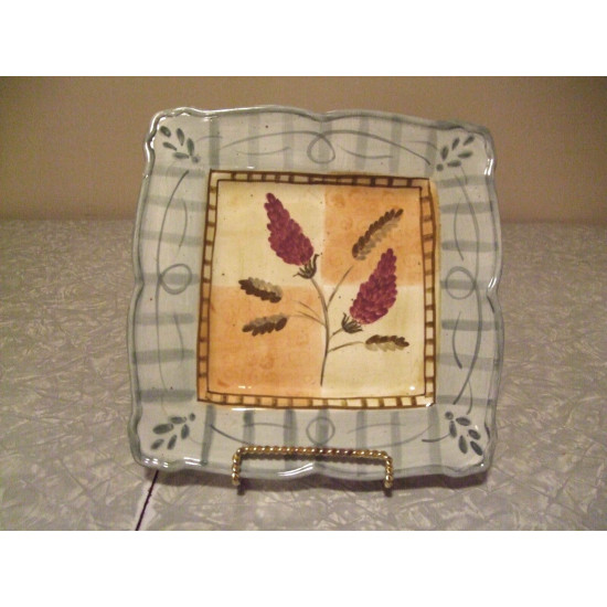 222 FIFTH "IBIZA" FLOWER PATTERN SQUARE LUNCH PLATE