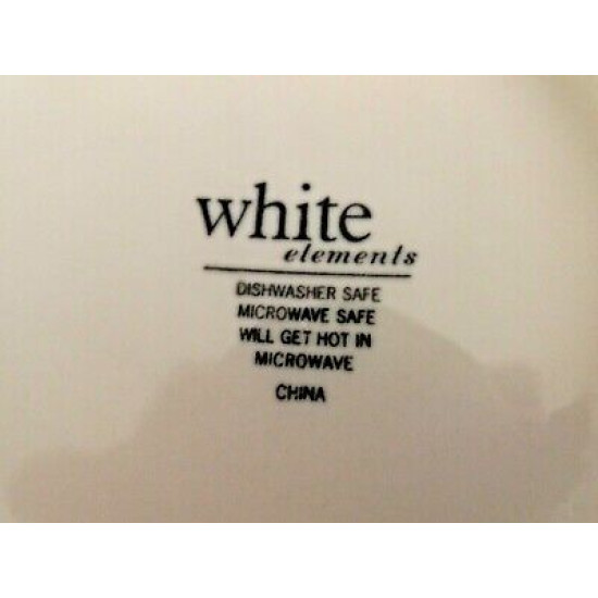 WHITE ELEMENTS by GIBSON 5 PC. PORCELAIN DINNERWARE SET