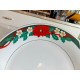 4 PC. SET of TIEN SHAN POINSETTIAS LUNCH PLATES in the "DECK the HALLS PATTERN