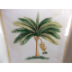 A SQUARE SERVING BOWL in "VERANO TILE" BANANA TREE PATTERN