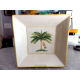A SQUARE SERVING BOWL in "VERANO TILE" BANANA TREE PATTERN