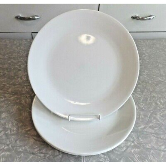 CORELLE 3 PC. DINNER PLATE SET in the SOLID WHITE "WINTER FROST" PATTERN