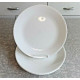 CORELLE 3 PC. DINNER PLATE SET in the SOLID WHITE "WINTER FROST" PATTERN