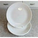 CORELLE 3 PC. DINNER PLATE SET in the SOLID WHITE "WINTER FROST" PATTERN