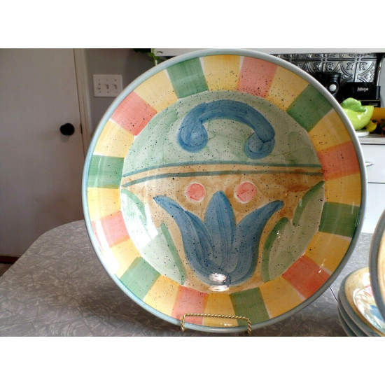 BELLA CERAMICA "CORSICA" 5 PC. HAND PAINTED SALAD/SERVING BOWL SET UNDER  $10