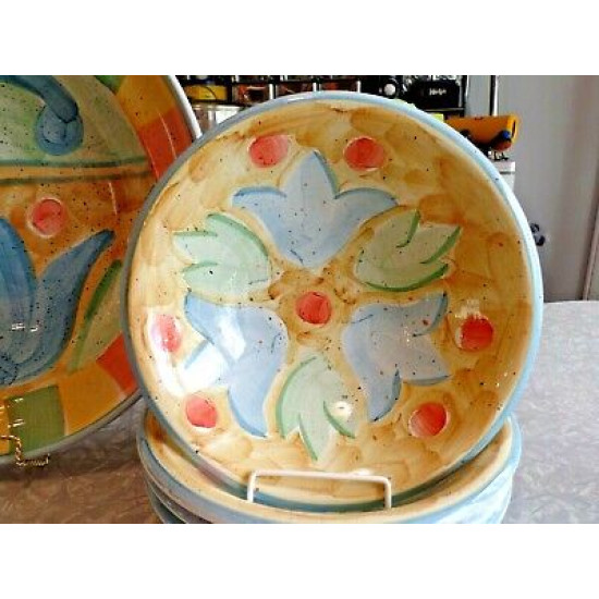 BELLA CERAMICA "CORSICA" 5 PC. HAND PAINTED SALAD/SERVING BOWL SET UNDER  $10