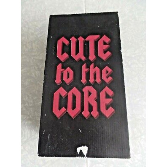 NEW WOMEN'S SIZE 6 "CUTE to the CORE" BLACK PRIME HAMBURGER CANVAS TENNIS SHOES