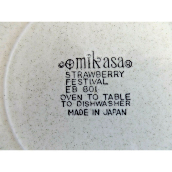 MIKASA OVEN to TABLE (2) PASTA/SOUP BOWLS in the "STRAWBERRY FESTIVAL" PATTERN