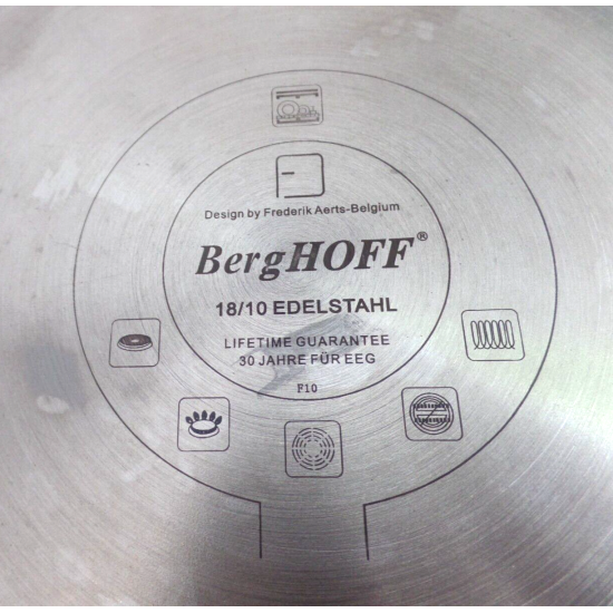 BergHOFF RON 9 3/4" x 3 "  2 QUART STAINLESS STEEL MULTI PLY COVERED CASSEROLE