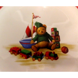 NOS SAKURA VINTAGE 4 PC. CHRISTMAS MORNING COMPLETE 8 1/4" SALAD/LUNCH PLATE SET