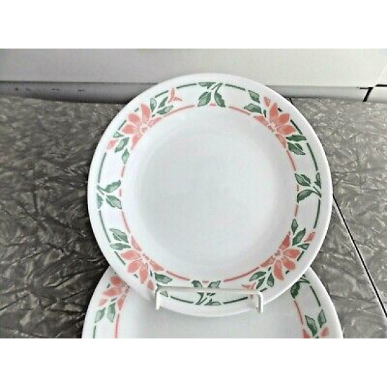CORELLE 4 PC. BREAD/DESSERT PLATE SET in the "ISLAND BREEZE" FLORAL PATTERN