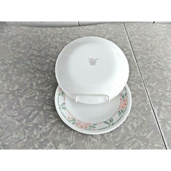 CORELLE 4 PC. BREAD/DESSERT PLATE SET in the "ISLAND BREEZE" FLORAL PATTERN