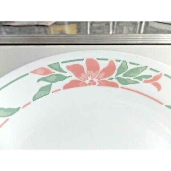 CORELLE 4 PC. 10 1/4" DINNER PLATE SET in the "ISLAND BREEZE" FLORAL PATTERN