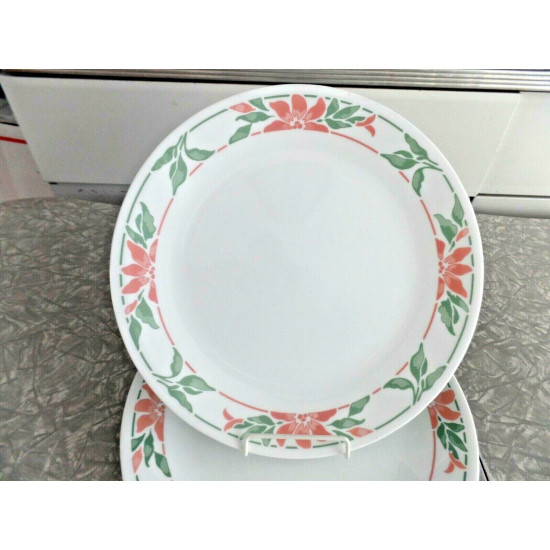 CORELLE 4 PC. 10 1/4" DINNER PLATE SET in the "ISLAND BREEZE" FLORAL PATTERN