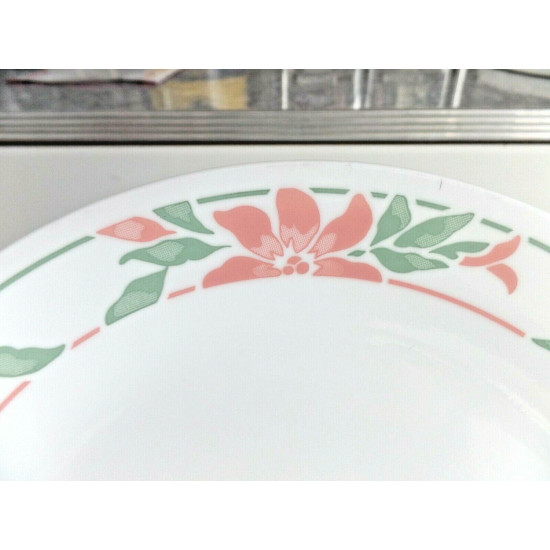 CORELLE 4 PC. 10 1/4" DINNER PLATE SET in the "ISLAND BREEZE" FLORAL PATTERN