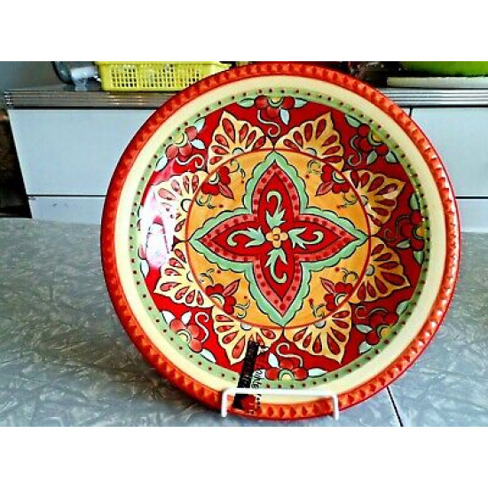 NEW TABLETOPS UNLIMITED HAND CRAFTED ESPANA SALAD PLATE in the "TANGIER" PATTERN