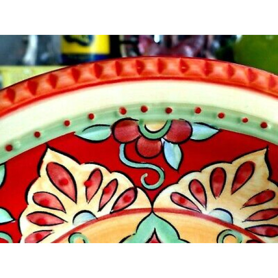 NEW TABLETOPS UNLIMITED HAND CRAFTED ESPANA SALAD PLATE in the "TANGIER" PATTERN