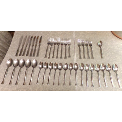 ONEIDA  "PRESCOTT"  PATTERN 38 PC. STAINLESS STEEL FLATWARE SET