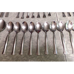 ONEIDA  "PRESCOTT"  PATTERN 38 PC. STAINLESS STEEL FLATWARE SET
