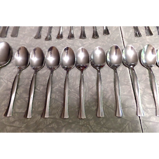ONEIDA  "PRESCOTT"  PATTERN 38 PC. STAINLESS STEEL FLATWARE SET