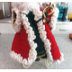 BEAUTIFULLY DONE HAND CROCHETED 14" TALL SANTA CLAUS FIGURE