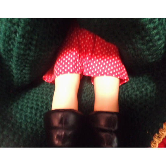 BEAUTIFULLY DONE HAND CROCHETED 14" TALL SANTA CLAUS FIGURE