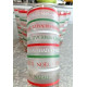 6 PC. FROSTED GLASS DRINK SET in a "MERRY CHRISTMAS" PATTERN in SIX LANGUAGES